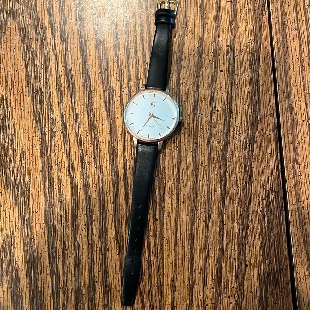 C Stainless Steel Unisex Watch, Genuine Leater 14R - Picture 1 of 6